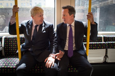 David Cameron and Johnson on the campaign trail in 2014.