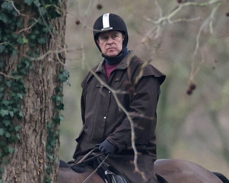 Andrew Mountbatten-Windsor riding a horse
