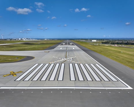 A supplied image obtained on Wednesday, June 4, 2025, a completed runway at the under construction Western Sydney International Airport, Sydney. (AAP Image/Supplied by Western Sydney International Airport) NO ARCHIVING, EDITORIAL USE ONLY