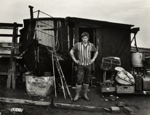 Young John Allison after a fishing trip standing beside Blackwell’s houseboat, 1973