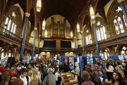 a freshers fair at Glasgow University.
