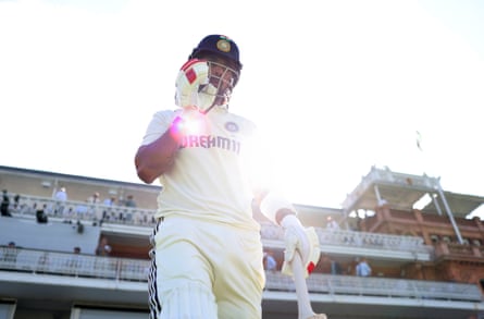 KL Rahul walks out to bat at Lord’s