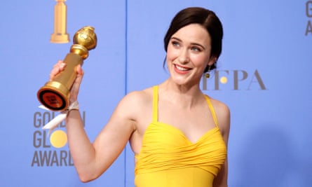 Rachel Brosnahan holds the award for Best Performance by an Actress in a Television Series - Musical or Comedy for ‘The Marvelous Mrs. Maisel’ in the press room during the 76th annual Golden Globe Awards ceremony at the Beverly Hilton Hotel, in Beverly Hills, California, USA, 06 January 2019