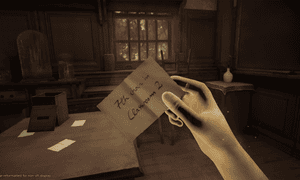 Uncovering clues around the house in Déraciné lets you influence the lives of the people living there