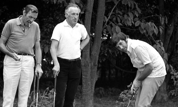 Bruce Forsyth on the golf course, with Eric Sykes and Jimmy Tarbuck, 1969.