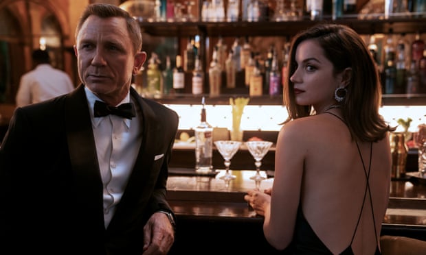 Daniel Craig playing James Bond and Ana de Armas playing Paloma in the next Bond film No Time to Die.