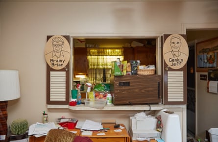 two signs in a home that say “Brainy Brian” and Genius Jeff”