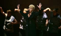  Clear-eyed conviction … Emeli Sandé at the Brits.