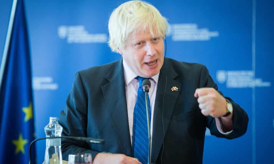 Boris Johnson in Slovakia on Tuesday