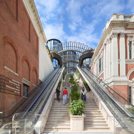 Soaring, Aztec-temple style … the staircases of the Olympia Way entrance.