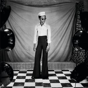 photography essay themes Samuel Fosso: Autoportrait, from the series 70s Lifestyle, 1976