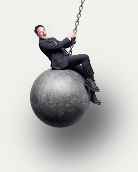 Saturday cover illustration incl Elon Musk by Justin Metz
