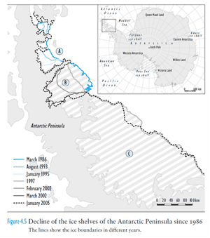 Larsen Ice Shelf decline.