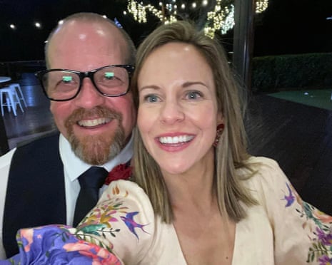 Melissa Noble with brother Shawn, pictured 2023 at brother Michael's wedding