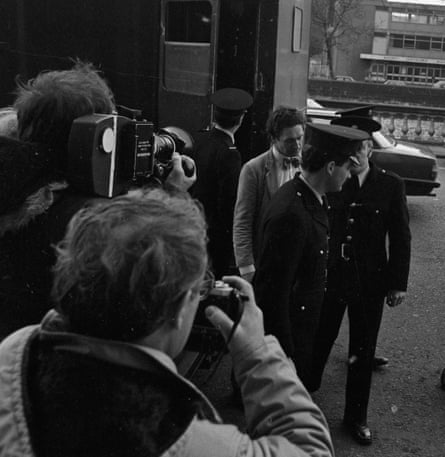 Macarthur being brought to the central criminal court in Dublin in January 1983.