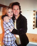 Kerr with second wife Patsy Kensit in 1995