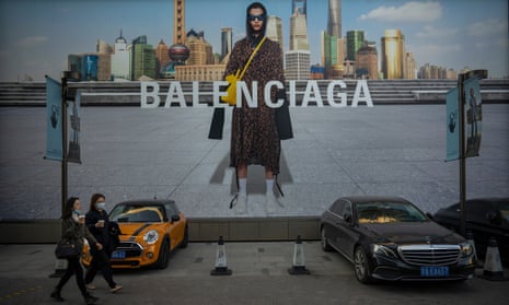 A Balenciaga ad in Beijing, China, 2021.