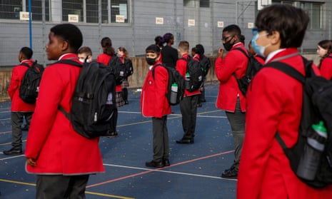 Pupils returning to school in London last week