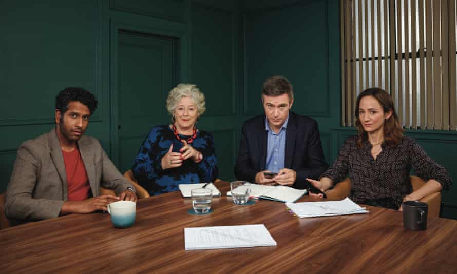 Casting call … Leonard stars as Rebecca, with Prasanna Puwanarajah, Maggie Steed and Jack Davenport in Ten Percent, the UK remake of Call My Agent!