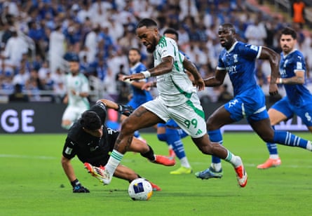 Al Ahli’s Ivan Toney in action