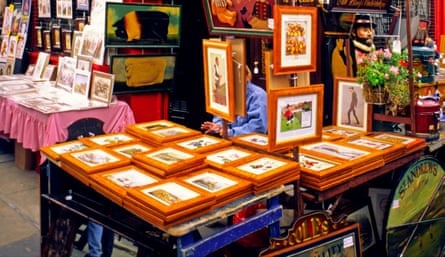 A shop’s items on sale on a street