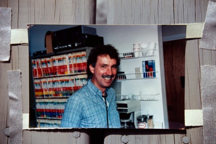 Photo of a printed photo of Dr David Gunn