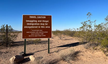 A sign in the Sonoran desert.