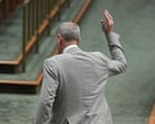 Australia politics live: Garth Hamilton storms out of question time after outburst; Chalmers says opposition having ‘meltdown’ not marketing problem