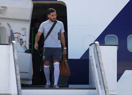 Manchester City’s Rayan Cherki arrives at Fort Lauderdale before the Club World Cup.