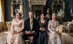 Lydia Rose Bewley, Richard E Grant, Dakota Johnson and Yolanda Kettle in Persuasion