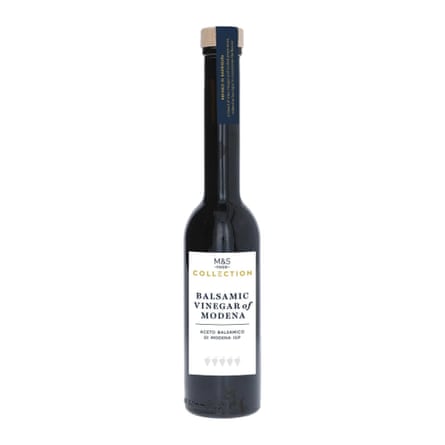 M&S Collection Balsamic Vinegar of Modena in a tall, black bottle