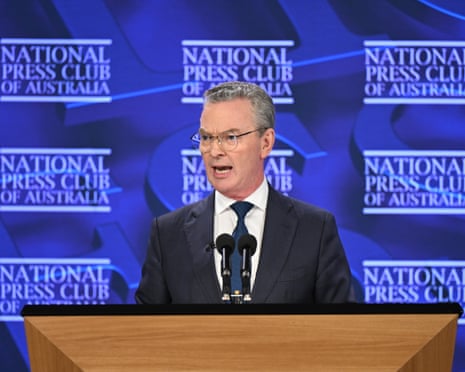 Christopher Pyne, chair of the Council on the Ageing, speaks at the Press Club
