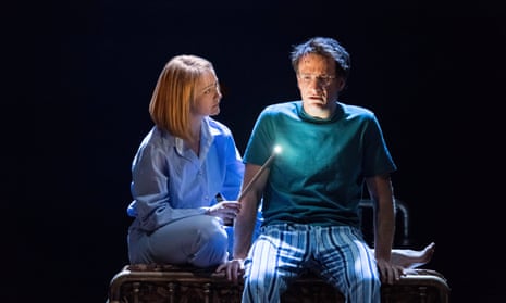 Poppy Miller as Ginny Potter and Jamie Parker as Harry Potter in Harry Potter And The Cursed Child at the Palace Theatre, London