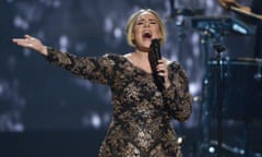 Adele Live In New york City - 2015<br>In this image released by NBC, Adele performs at Radio City Music Hall in New York. The concert, "Adele Live in New York City," was televised on NBC on Monday, Dec. 14. Adele debuted her long-awaited album, "25," and it sold a whopping five million copies in just three weeks of release. (Virginia Sherwood/NBC via AP)