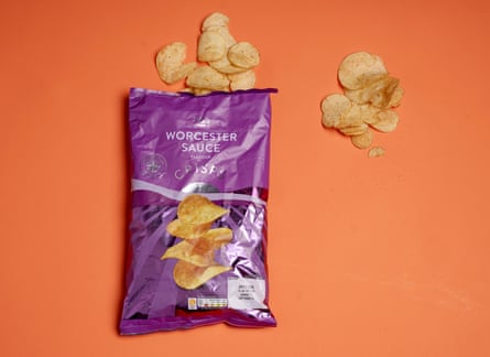 Worcester sauce crisps, M&S.