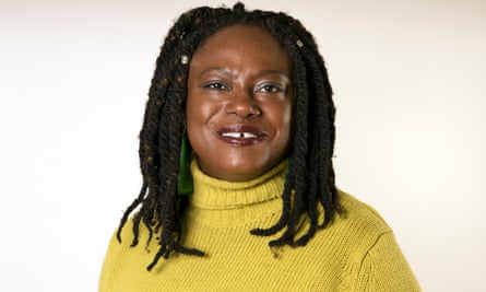 Dreda Say Mitchell is a British novelist , writer and journalist . She is photographed in London.