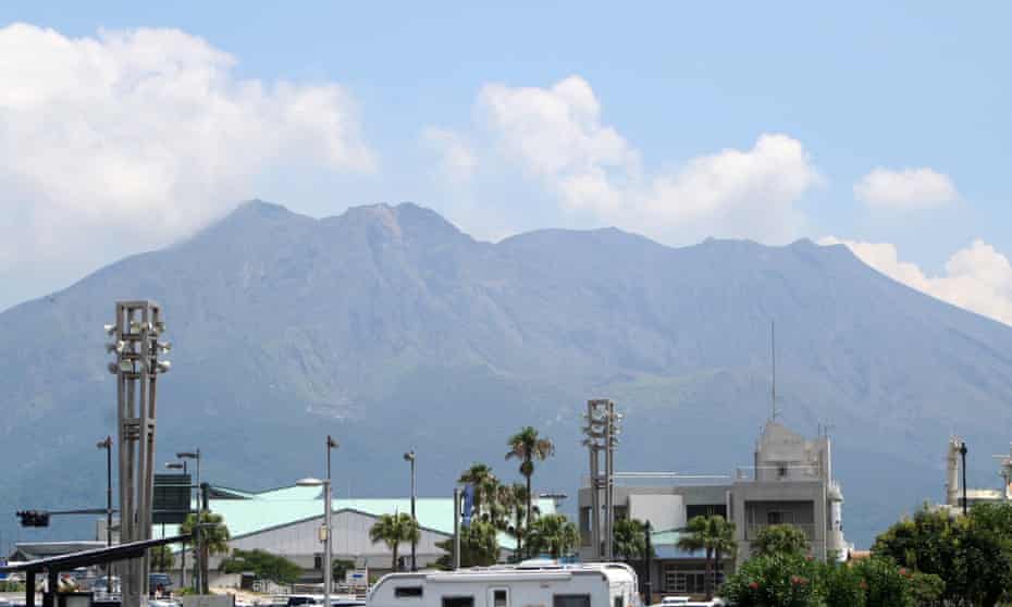 Mount Sakurajima overlooks the southern Japanese city of Kagoshima.