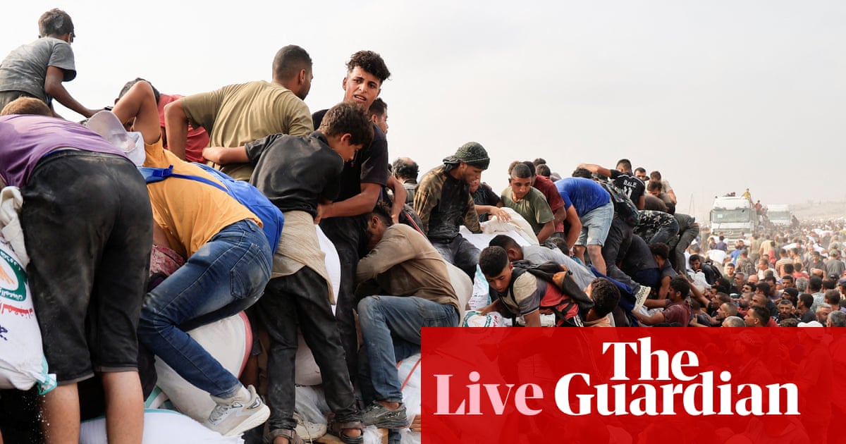Middle East crisis live: 25 foreign ministers issue joint call for ‘flood’ of aid into Gaza