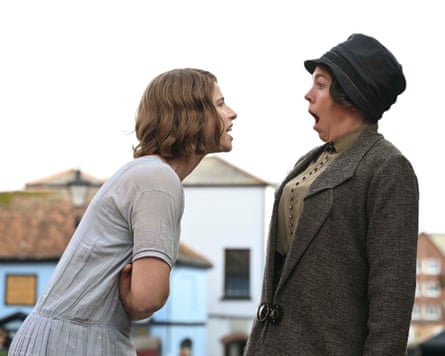 Jessie Buckley and Olivia Colman in Wicked Little Letters.