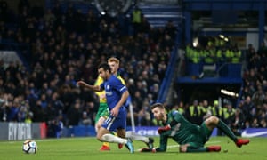 Pedro Rodríguez dives against Norwich and the Chelsea forward was sent off in extra time for a second yellow card.