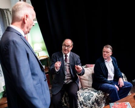 Presented as a tribe … Greg Fitch as Inspector Hemingway and Andrew Williams as Dr Sparling with Sam Ellis as David Preston.