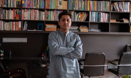 Zulqarnain Mengal in his office-cum-library at home in Quetta