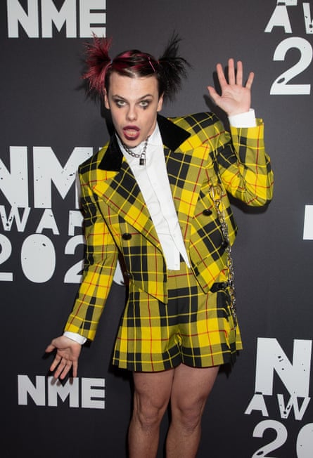 Check, mate … Yungblud attends the NME awards 2020.