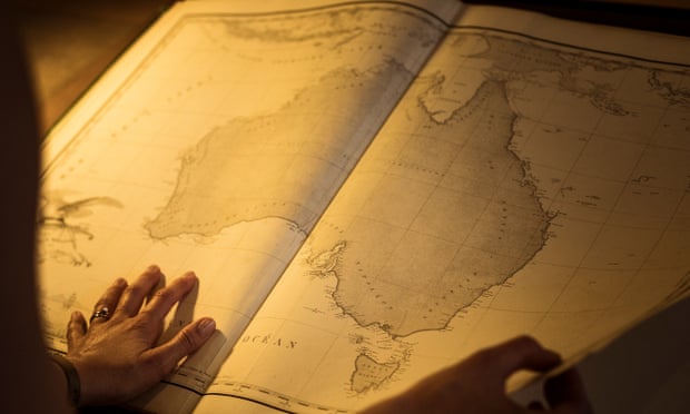 The State Library of Victoria holds a book of maps that were first drawn by the French in the early 1800s. They are the first printed maps to chart almost the entire continent of Australia