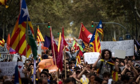 A pro-referendum rally in Barcelona