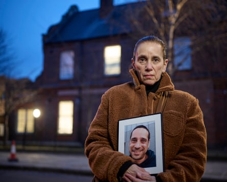 Jude Black outside the hostel where her son Joe died of an overdose