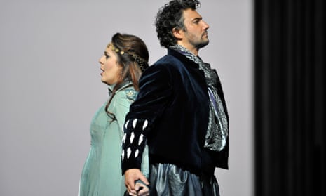 A man whose public and private personae are fatally at odds … Jonas Kaufmann as Otello and Maria Agresta as Desdemona. 