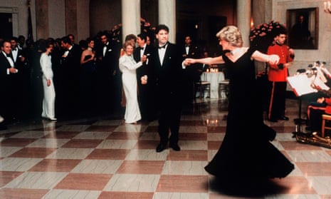 Princess Diana dances with John Travolta at a White House gala dinner in 1985