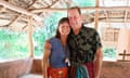 A man and woman pose for a photo in Sri Lanka