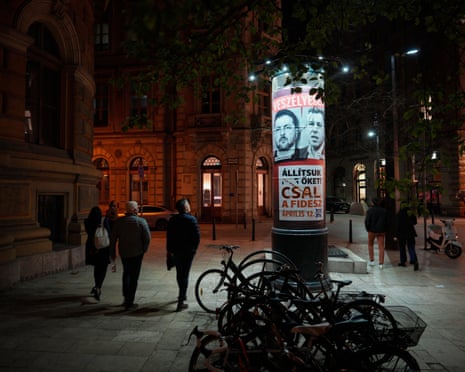 President Volodymyr Zelenskyy and Hungarian opposition candidate Péter Magyar are seen in Budapest, Hungary.
